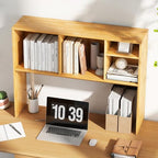 Tangkula Desktop Bookshelf, Countertop Storage Hutch with 4 Shelves for Computer Desk, Desktop 2-Tier Display Rack, Multipurpose Wood Desk Hutch Storage Organizer for Dorm Office Home - Image 4