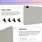 2Pack Magnetic Board,17.5" x 11.4" Magnet Bulletin Board to Display Magnetic Notes, Poetry, Photos, Suitable for Wall, Refrigerator, Cabinet etc, Come with 8 Pcs Dual Lock Tape and Screws (Gray) - Image 3
