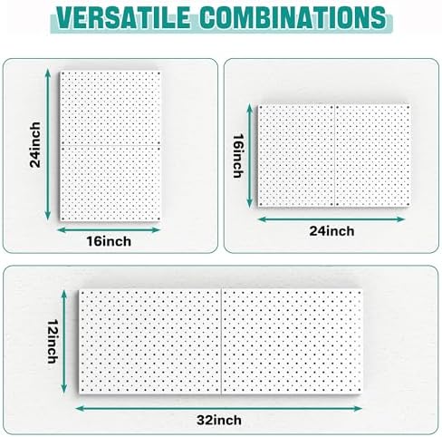 EVERHANGER Metal Pegboard Panels, Heavy Duty Pegboard Wall Organizer - Image 3