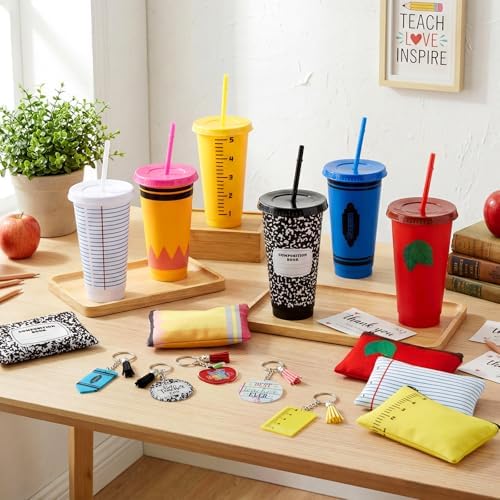 Potchen 12 Set/36 Pcs Back to School Teachers Gifts Bulk, 24 oz Tumbler - Image 5