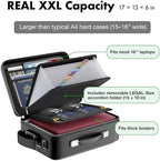 XXL Legal-Size Fire & Water-Resistant Document Box with TSA Lock - Hard-Shell Case (17×13×6 in) Hard Case File Organizer for Important Documents, Laptop, Passport, Wills & Certificates (Black) - Image 2