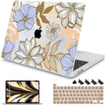 Mektron Case for MacBook Pro 16 Inch A2141 Cover 2019 Release 16" with Liquid Retina Display/Touch ID, Plastic Hard Shell with Keyboard Skin & Screen Protector & Dust Plug, Abstract Floral by Mektron