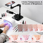 Overhead Phone Stand with Rechargeable Light & Magnetic Holder for Nail Art - Image 7