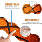 4 in 1 Ergonomic Keyboard Wrist Rest & Mouse Pad Wrist Rest Set, Large XXL Gaming Desk Mat 31.5"x 11.8" with Non-Slip Base, Memory Foam for Home Office Study Gaming, Basketball Surface - Image 5