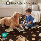DUKINO 2x4 Rug Runner, Washable Dog Bathroom Rug Soft Non Slip, Brown - Image 4