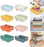 Turn In Trays Classroom,24 Pack Classroom Baskets For Classroom,Plastic Storage Baskets With Handles,Modern Colorful Organizer Baskets,Classroom Storage Bin Book Baskets For Pencils Storage - Image 4