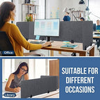 Yaomiao 3 Pcs Acoustic Desk Divider Soundproof Desk Privacy Panel Freestanding Desk Partitions Sound Absorbing for Students Office Reduce Noise Visual Distractions (47.3 x 16", 24 x 16", Dark Gray) - Image 5