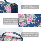 Vomgomfom PU Leather Pencil Case, Holds 100 Markers/300 Pens,Blue Rose - Image 3