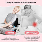 LIQUN Memory Foam Seat Waist Pillow, for Office Chair, Car, Game Chair Lower Back Pain Relief and Improve Posture Lumbar Support Pillow, (Black) - Image 6