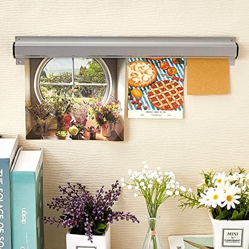 Henoyso 2 Pcs Restaurant Ticket Holder 16/18/24/28/30/32/40/44" Slide Check Rack Receipt Holder Aluminum Silver Order Ticket Rack for Commercial Kitchen Office Cafes Pubs Bar(18 Inch,No Slot) - Image 5
