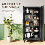 Letaya 71" H Metal Storage Cabinet with 2 Doors and 4 Shelves,Tall Kitchen Pantry Cabinets,Utility Pantry Organizers for Cupboard/Dining/Bathroom/Home Office/Garage, Steel Tool Cabinets - Image 5