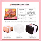 3D Calendar 2027 With LED Lights,3D Desk Calendar Memo Pad 2027,3D Art Calendar Memo Pad 2027,Tear-Off Paper Sculpture Desk Calendar,3D Paper Art Notepad,Cherry-Tree Desktop Decoration,New Year,Christmas Gift (Cherry-Tree) - Image 2