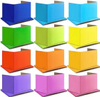 SATINIOR 36 Pcs Privacy Boards for Student Desks Classroom Desk Divider Trifold Table Desk Privacy Panel Privacy Folders for Students Desk Partition Study Carrel School Teacher 12 Colors, 16 x 12 in by SATINIOR