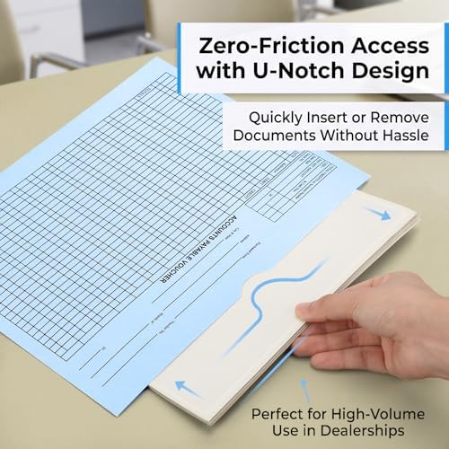 Sabary 100 Pack Accounts Payable Voucher Envelopes 9" x 12" Blue Color Jacket Envelopes with Black Debit Credit Grid for Organizing Invoices Statements Accounts Payable Receipts Vendor Documents - Image 4