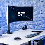 VIVO Clamp-on Single Ultra Wide Monitor Desk Mount, Low Profile Heavy Duty Adjustable Stand for 1 Ultrawide Screen up to 57 inches, 59.4 lbs Capacity, Black, STAND-V157C - Image 2