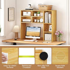 BECOMFORT Desk Hutch with 7 Cubes, Up to 27" Computer Monitor College Dorm - Image 7