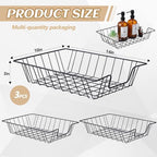 Yeaqee 3 Pcs Letter Tray Classroom Paper Trays,14'' X 10'' X 3'',Black - Image 2