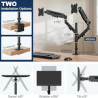 Dual Monitor Mount for 17-40'', Holds up to 26.4 lbs/arm - Image 6