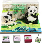 2027 Tear Away Panda 3D Paper Carving Desktop Calendar by Divtada