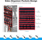 JUNNUJ Power Tool Organizer Cart with Charging Station, 6 FT Cord, Red - Image 3
