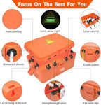 Hrensaw Large Outdoor Electrical Box(12.5x8.5x5inch),IP54 Waterproof Outdoor Outlet Covers,Weatherproof Extension Cord Covers Protect Outlet,Plug,Timer,Power Strip,Holiday Light,Orange - Image 2