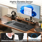 Magnetic Wireless Charging Mouse Pad, 31.5"x15.8" in, Black - Image 6