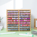 Ohuhu Bamboo Marker Organizer, Wooden Desktop Storage Holds 126 Markers - Image 5