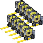 10 Pack Compatible for Dymo Rhino 18058 Black on Yellow 3/4" x 4.9' Industrial Heat Shrink Tube Labels for Rhino 4200 5000 5200 6000 3M Label Maker by KCMYTONER