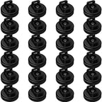 Magnet Zip Tie Mount Magnetic Zip Ties Mount 25LBS Strong Multipurpose Wire Cable Holder Mount Wire Clips Management for Home Office Marine Electrical Wiring (Black, 24 Piece) by CNHABAGUOrganizeItAll