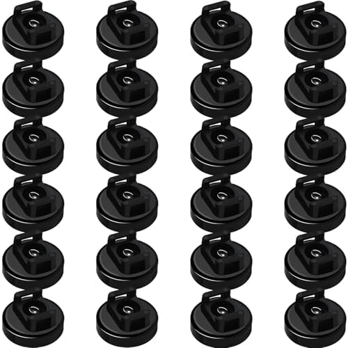 Magnet Zip Tie Mount Magnetic Zip Ties Mount 25LBS Strong Multipurpose Wire Cable Holder Mount Wire Clips Management for Home Office Marine Electrical Wiring (Black, 24 Piece) by CNHABAGUOrganizeItAll
