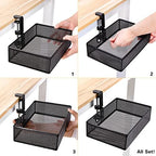 Under Desk Drawer, Clamp on Desk Organizer Hanging Desk Storage Under Table - Image 5