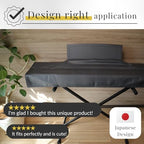88 Keys Piano Keyboard Dust Cover PiuColor, Designed by Professional Pianist, Music Stand Compatible, Washable Digital Piano Cover, Blends with Your Room, Japan Design (Grayish White) - Image 3