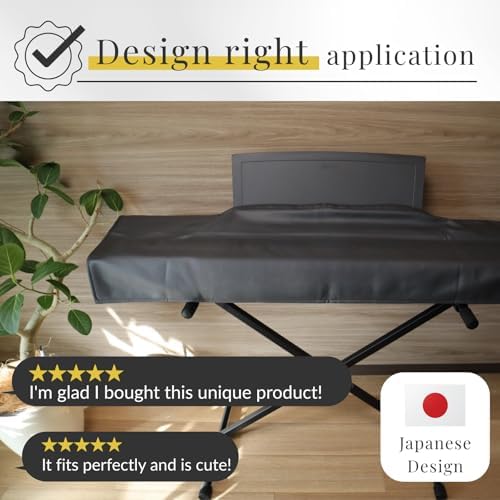 88 Keys Piano Keyboard Dust Cover PiuColor, Designed by Professional Pianist, Music Stand Compatible, Washable Digital Piano Cover, Blends with Your Room, Japan Design (Ash Brown) - Image 3