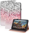 for Kindle Fire HD 10 Case 9th/7th/5th Generation 10.1 Inch (2019/2017/2015), PU Leather Wallet Cover with Pen Holder, Elastic Band & Card Slots for Kindle Fire HD 10 Case - Gradation by TUOLISG