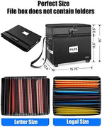 DEEGO 3 Layer Rolling File Box, Fireproof Document Box with Wheels - Image 5