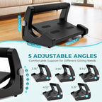 5-Level Adjustable Foot Rest Under Desk, Ergonomic Footrest with Removable Memory Foam and Massage Roller, Sturdy Office Foot Stool and Leg Support for Work & Home, Non-Slip Base, Black - Image 2