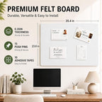 Felt Bulletin Board for Wall 48" x 36" Unfolded Size, Large Frameless Felt Pin Board, Soft Cork Board Alternative for Office, Home Planning, Notes, Photos & Wall Decor, Foldable Shipping, Easy Install - Image 2