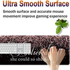 Large Gaming Mouse Pad, Keyboard Wrist Rest + Mouse Wrist Pad + Coaster Combination Set, Memory Sponge Non-Slip Base. Suitable for Office and Home, She Believed She Could So She Did - Image 4