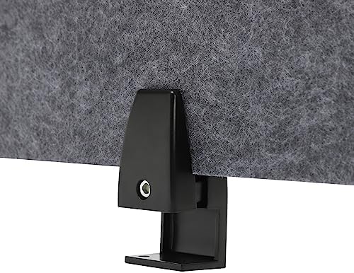 Desk Divider Privacy Panel, 60 inch Office Partition Screen, 15mm Thick Polyester Fiber Soundproof Barrier, Drill-Free Desktop Divider for Workstation Study Library Classroom, Anthracite Grey - Image 4