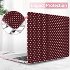 DONGKE Case for MacBook Pro 13 Inch (2026-2020 Models A2338 M2 M1/A2251/A2289), Burgundy Polka Dots Hard Shell Case with Keyboard Protector, Compatible with Retina Display and Touch Bar - Image 7