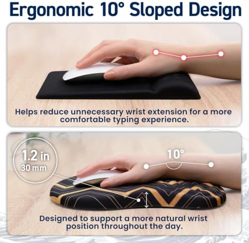 BELLEMOND Japanese Mouse Pad with Wrist Rest | Ergonomic Memory Foam, Large - Image 4