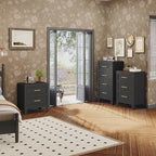 Ckzbx Metal Dresser Under Desk Metal Filing Cabinets, 26.42" H Drawer Chests of Drawers for Office, Garage (2 Drawers Black 24inch Wide) - Image 6