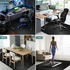 Office Chair Mat for Hardwood Floor: 63" x 51" Extra Large Black Office Chair Mats Anti-Slip Desk Floor Mat for Hardwood Floors Heavy Duty Sturdy Floor Protector Mat Under L Computer Desk - Image 7