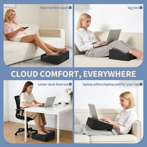 Foot Rest Under Desk with Rocking Base | Black Velvet - Image 4