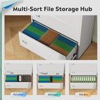 DEVAISE 3 Drawer Lateral File Cabinet with Lock, Assembly Required - Image 4