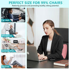 FLORICH Car Seat Cushion and Back Support for Office Chair Memory Foam Chair Cushions Pressure Relief Seat Pads with Gel Massage Point Lumbar Support Relief Sciatica & Tailbone (Light Pink) - Image 4