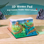 3D Time Piece Calendar, 2027 Desk Calendar With LED Light, 3d Tree Memo Pad Creative Desk Calendar, Christmas Gift for Colleague Friend, Desktop Decoration (Four Seasons) - Image 2