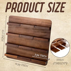 Leinuosen 2 Tier Wood Business Card Holder, 12 Slot, 12.6 x 12.9 Inch - Image 2
