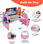 PILLANI Kids Travel Tray for Car - Toddler Car Activities, Car Seat Tray with Activity Sheets & Pens, Road Trip Essentials for Car & Airplane, Travel Lap Desk Accessories - Road Trip Activities Toys - Image 4