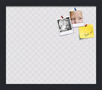 PinPix 15x13 inch Cork Bulletin Board. This Decorative Framed Pin Board Comes with Diamond Pattern in Light Grey Design and Satin Black. Ideal for Home, Office Decor or School (PinPix-524) by PinPixBulletinBoards